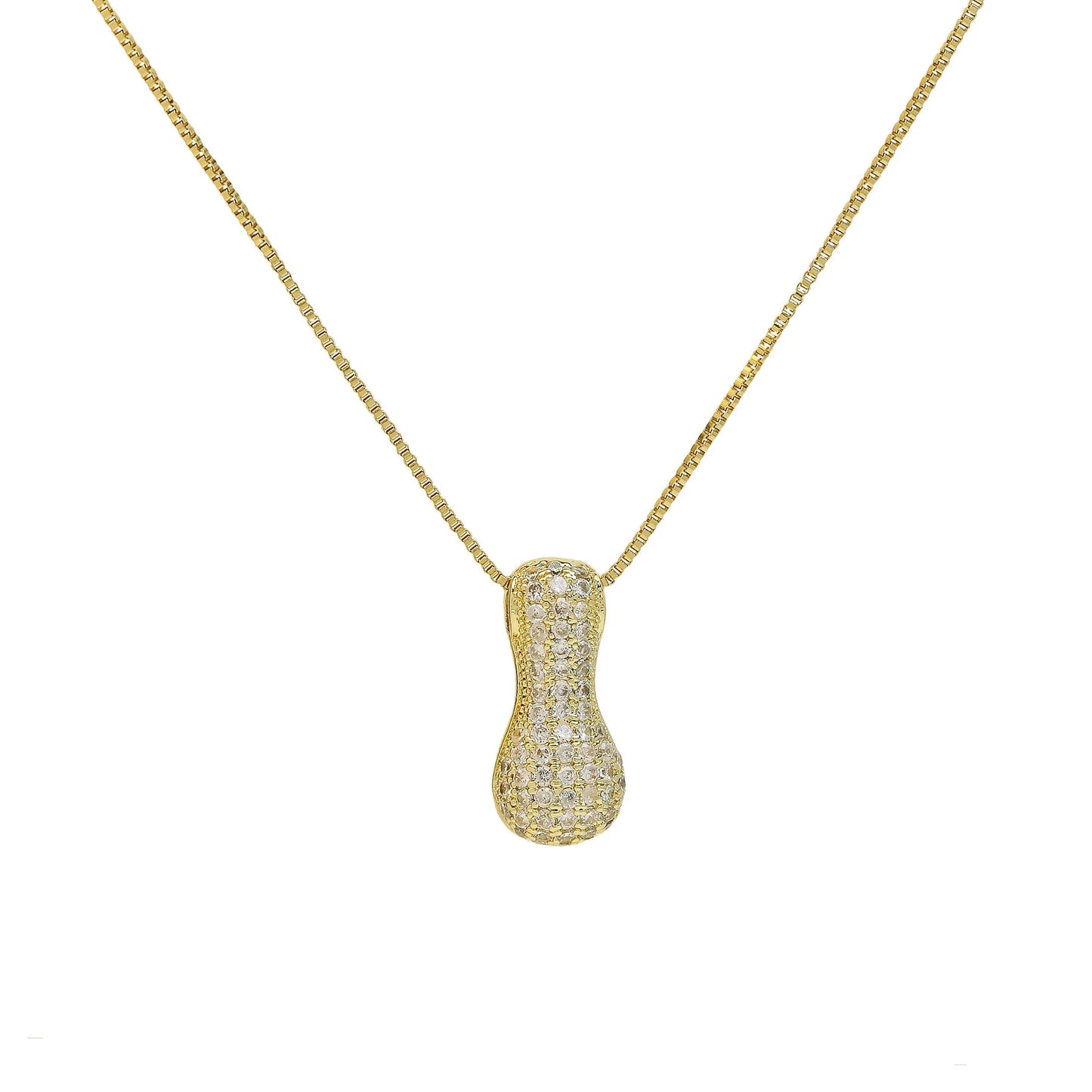 Luxury Zircon Alphabet Pendant Necklace