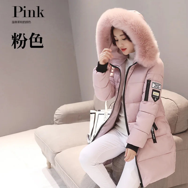 Women’s Long Parka Coat with Fur Hood