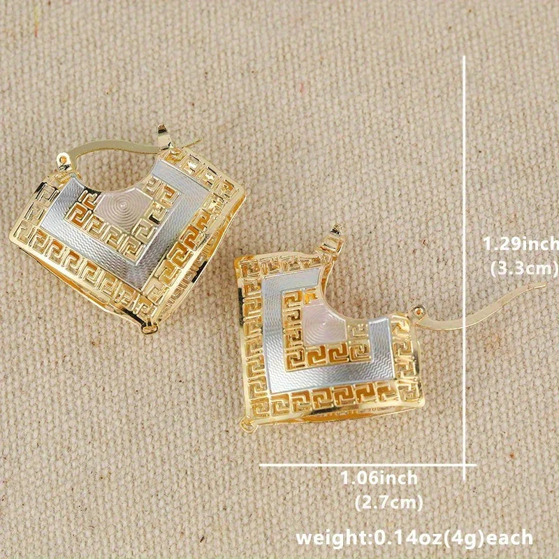 Gold Plated Hoop Heart Earrings