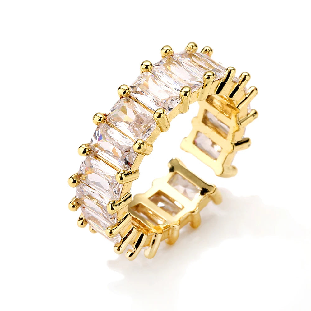 Cubic Zirconia Adjustable Ring