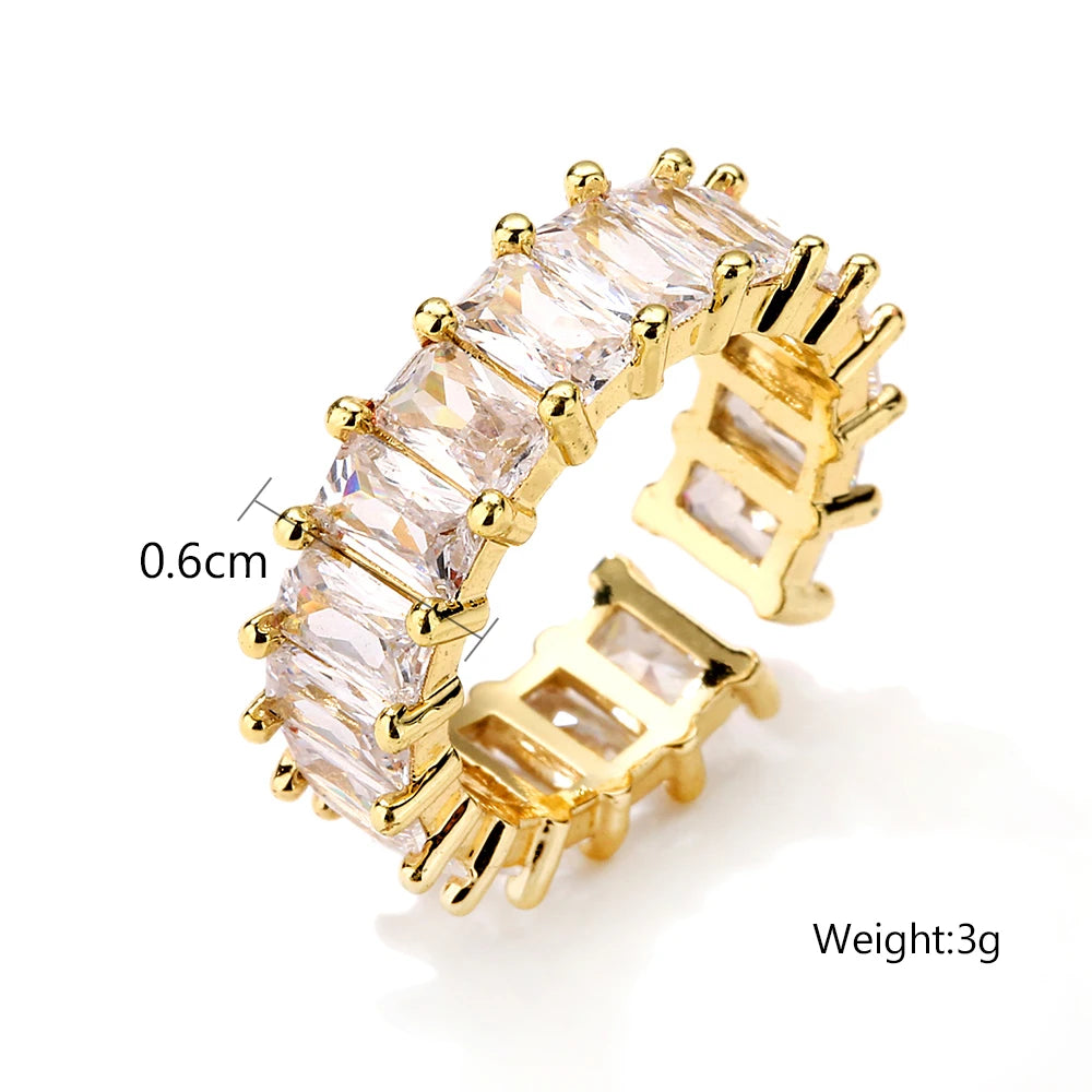 Cubic Zirconia Adjustable Ring